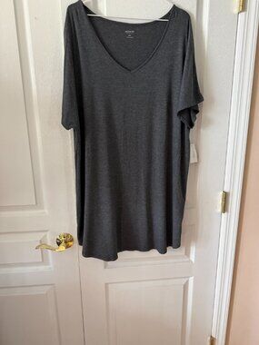ALFANI INTIMATES Ultra Soft Scoop Neck Nightgown/shirt Gray XXL NWT Orig.$39.50